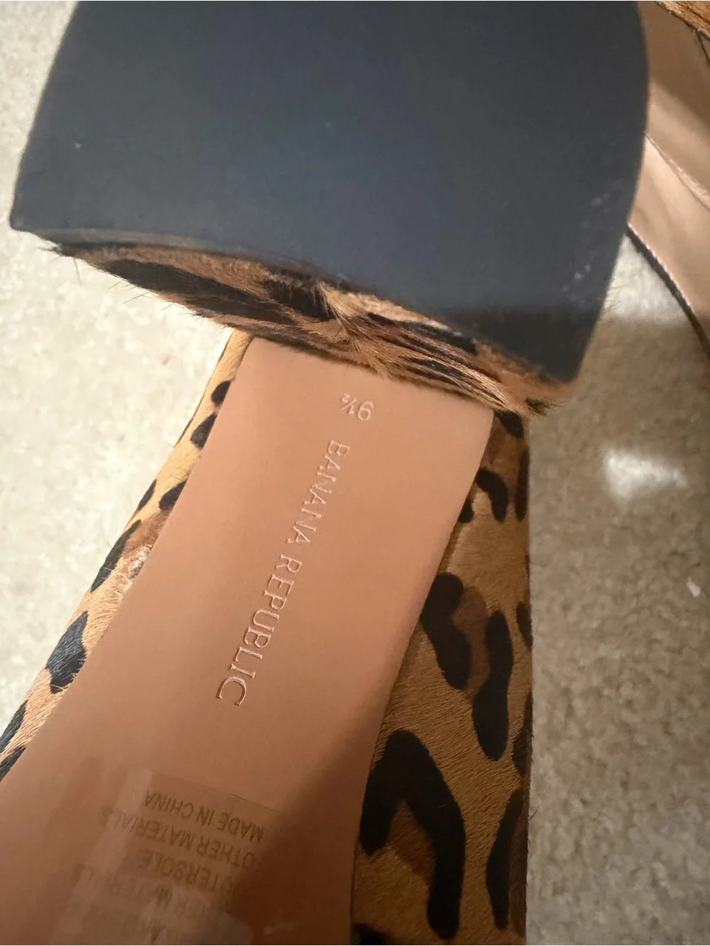Banana Republic Leopard Print Block Heel Pumps - Brown/Black
